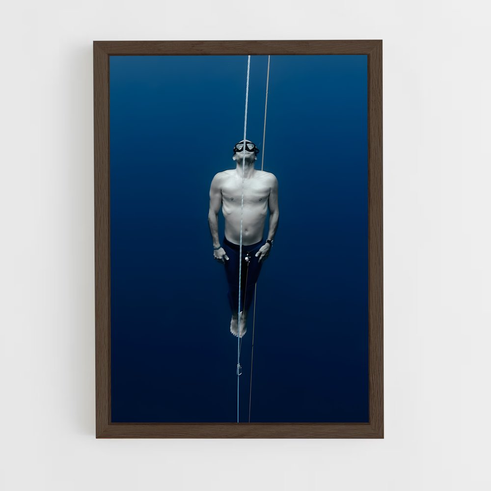 Poster Suspension Aquatique – affiche Plongée en apnée (vue 5)